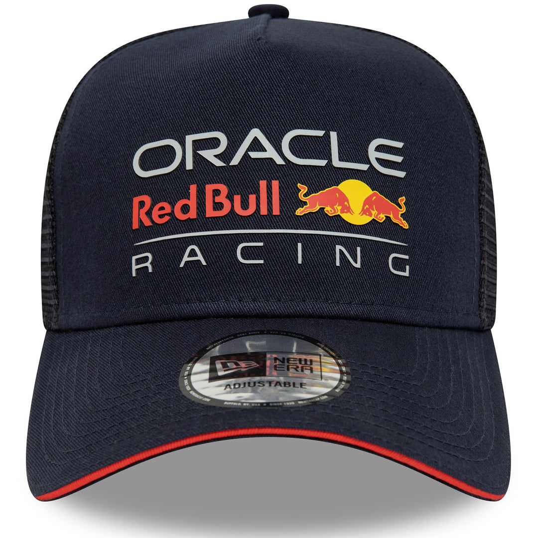 New Era Red Bull Racing Essentials Snapback A-Frame Trucker Cap - Blue