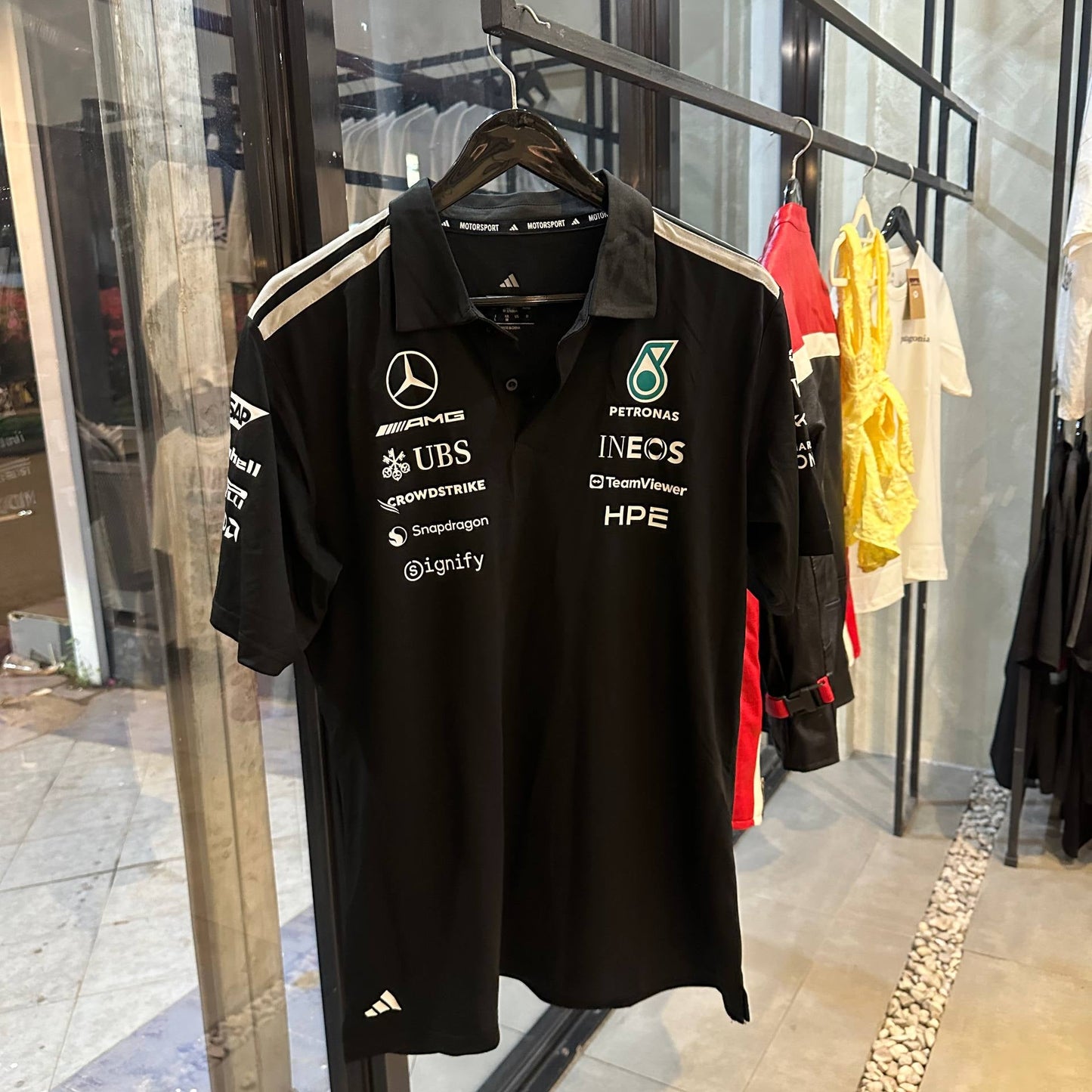 Mercedes F1 Team Polo 2026 - Black | Formula One Polo Shirt | Sportcify |