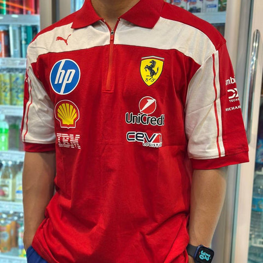 Ferrari 2026 Team Polo - Red (Cotton Version) | Formula One Polo Shirt | Sportcify |
