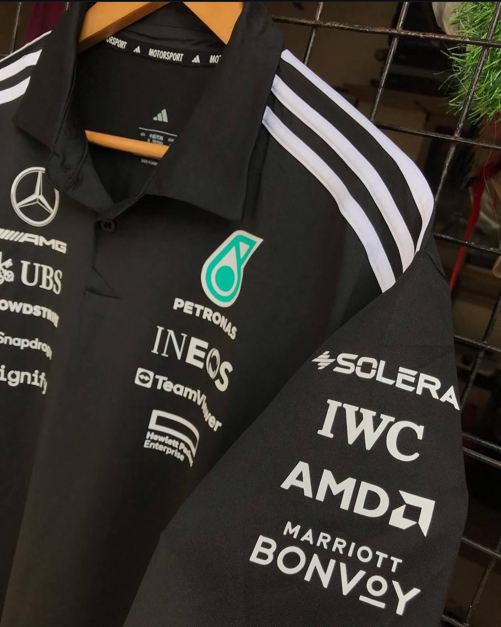 Mercedes AMG Petronas adidas F1 2025 Team Polo - Black