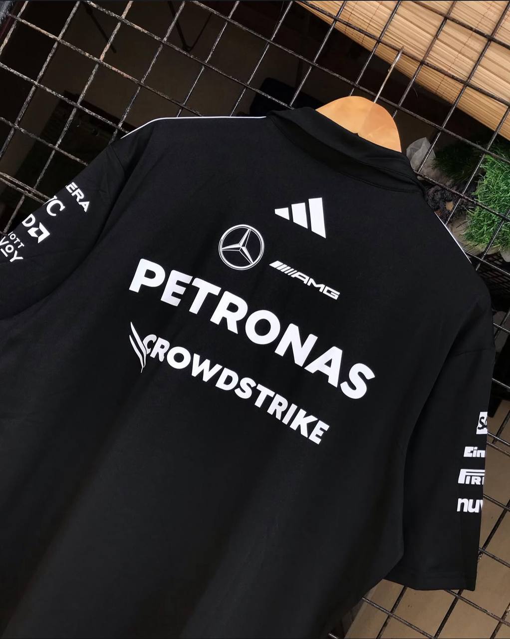 Mercedes AMG Petronas adidas F1 2025 Team Polo - Black