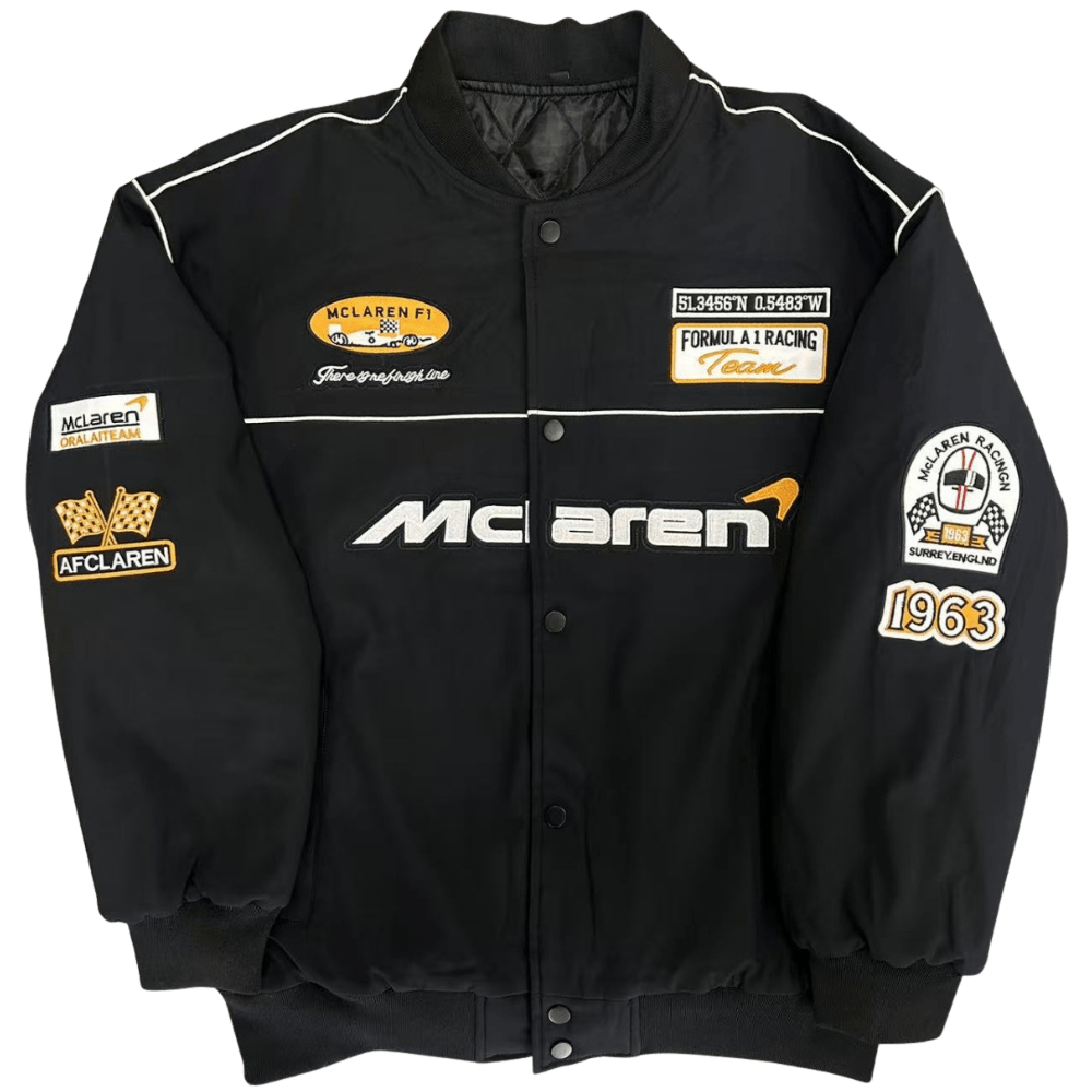 McLaren F1 Classic Black Jacket | Racing Jacket | Sportcify |