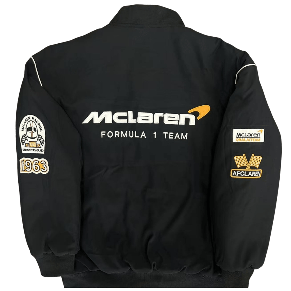 McLaren F1 Classic Black Jacket | Racing Jacket | Sportcify |