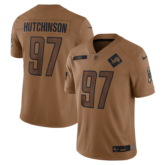 Aidan Hutchinson Brown Detroit Lions 2023 Salute To Service Limited Jersey - Sportcify High Quality American Football Jerseys | NFL Jerseys