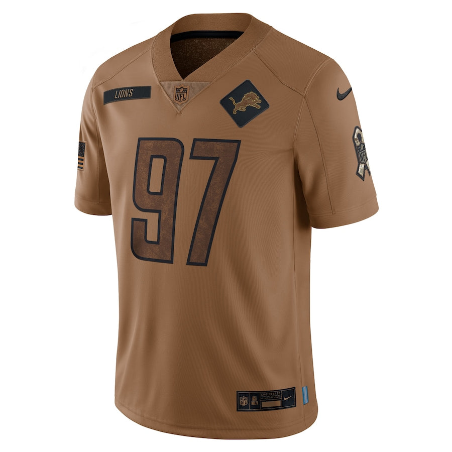 Aidan Hutchinson Brown Detroit Lions 2023 Salute To Service Limited Jersey - Sportcify High Quality American Football Jerseys | NFL Jerseys