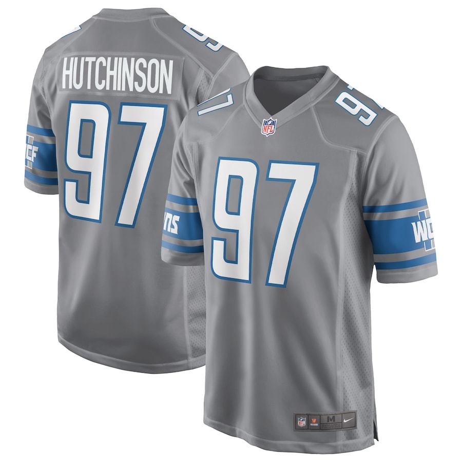 Aidan Hutchinson Silver Detroit Lions Game Jersey - Sportcify High Quality American Football Jerseys | NFL Jerseys