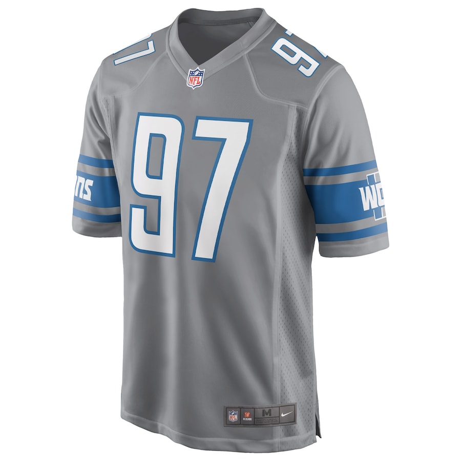 Aidan Hutchinson Silver Detroit Lions Game Jersey - Sportcify High Quality American Football Jerseys | NFL Jerseys