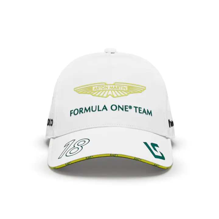 Aston Martin Aramco F1 2024 Lance Stroll Team Cap - White