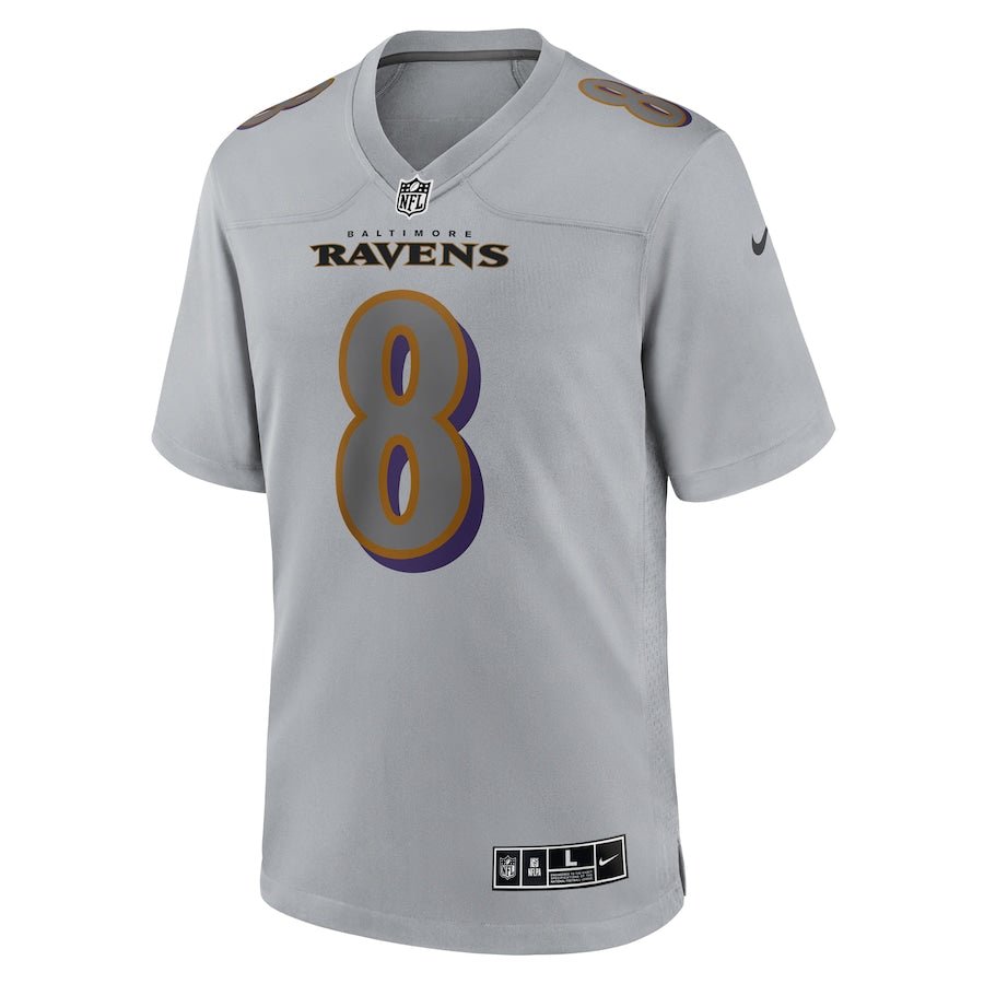 Baltimore Ravens Lamar Jackson  Gray Atmosphere Fashion Game Jersey - Sportcify High Quality American Football Jerseys | NFL Jerseys