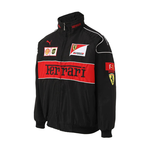 Black Ferrari Vintage Racing Jacket - Sportcify High Quality American Football Jerseys | NFL Jerseys