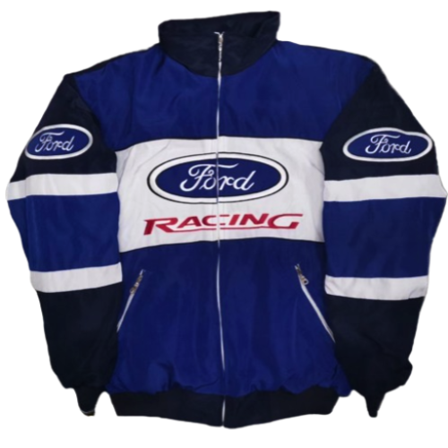 Blue Ford Vintage Racing Jackets - Sportcify High Quality American Football Jerseys | NFL Jerseys