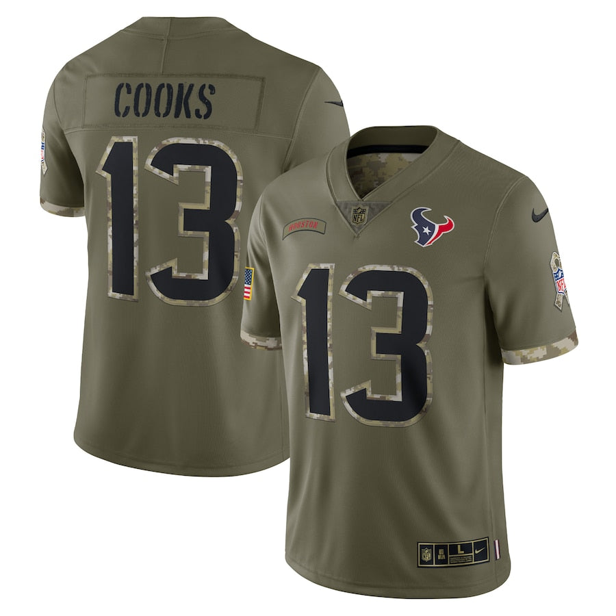 Brandin Cooks Olive Houston Texans 2022 Salute To Service Limited Jersey - Sportcify High Quality American Football Jerseys | NFL Jerseys