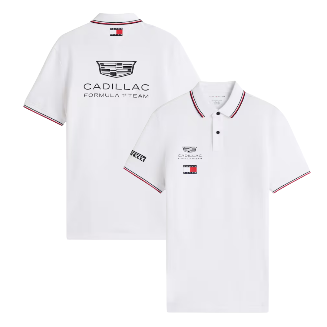 Cadillac 2026 Drivers Polo Shirt - White