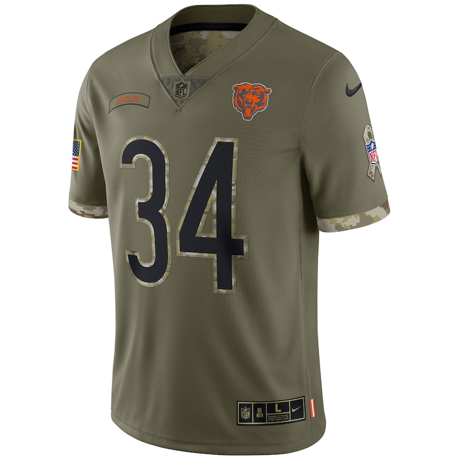 Chicago Bears Walter Payton Olive Salute To Service Retired Player Limited Jersey - Sportcify High Quality American Football Jerseys | NFL Jerseys