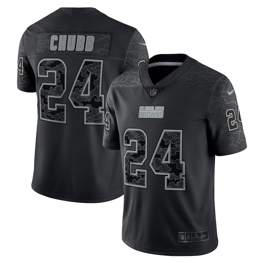 Cleveland Browns Nick Chubb Black RFLCTV Limited Jersey - Sportcify High Quality American Football Jerseys | NFL Jerseys