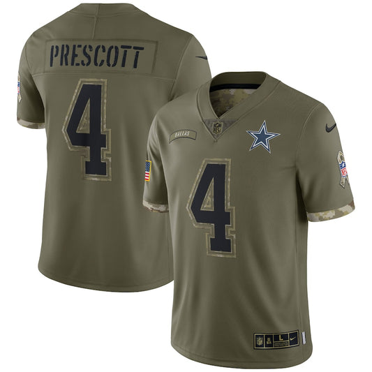 Dak Prescott Olive Dallas Cowboys 2022 Salute To Service Limited Jersey - Sportcify High Quality American Football Jerseys | NFL Jerseys