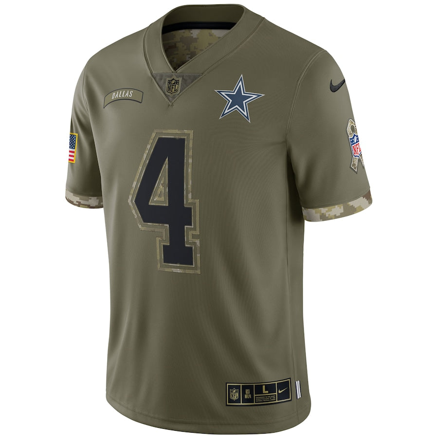 Dak Prescott Olive Dallas Cowboys 2022 Salute To Service Limited Jersey - Sportcify High Quality American Football Jerseys | NFL Jerseys