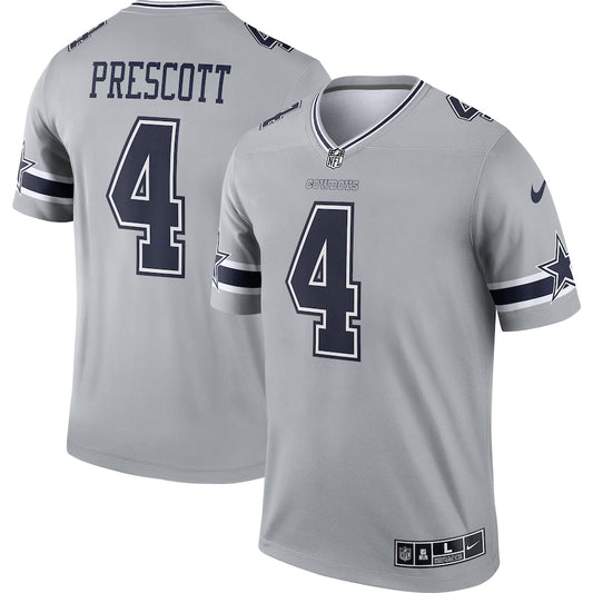 Dak Prescott Silver Dallas Cowboys Inverted Legend Jersey - Sportcify High Quality American Football Jerseys | NFL Jerseys