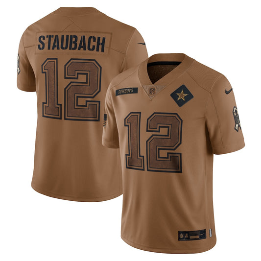 Dallas Cowboys Roger Staubach Brown 2023 Salute To Service Retired Player Limited Jersey - Sportcify High Quality American Football Jerseys | NFL Jerseys