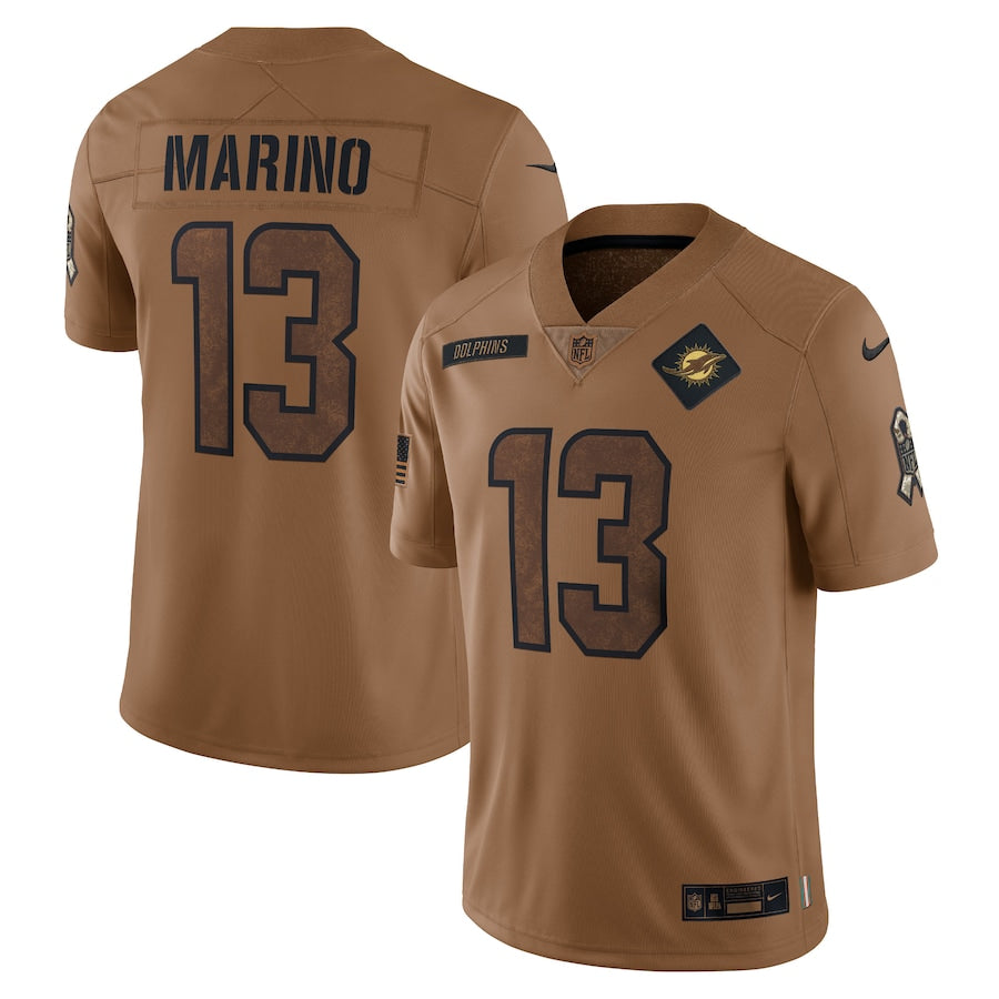 Dan Marino Brown Miami Dolphins 2023 Salute To Service Retired Player Limited Jersey - Sportcify High Quality American Football Jerseys | NFL Jerseys