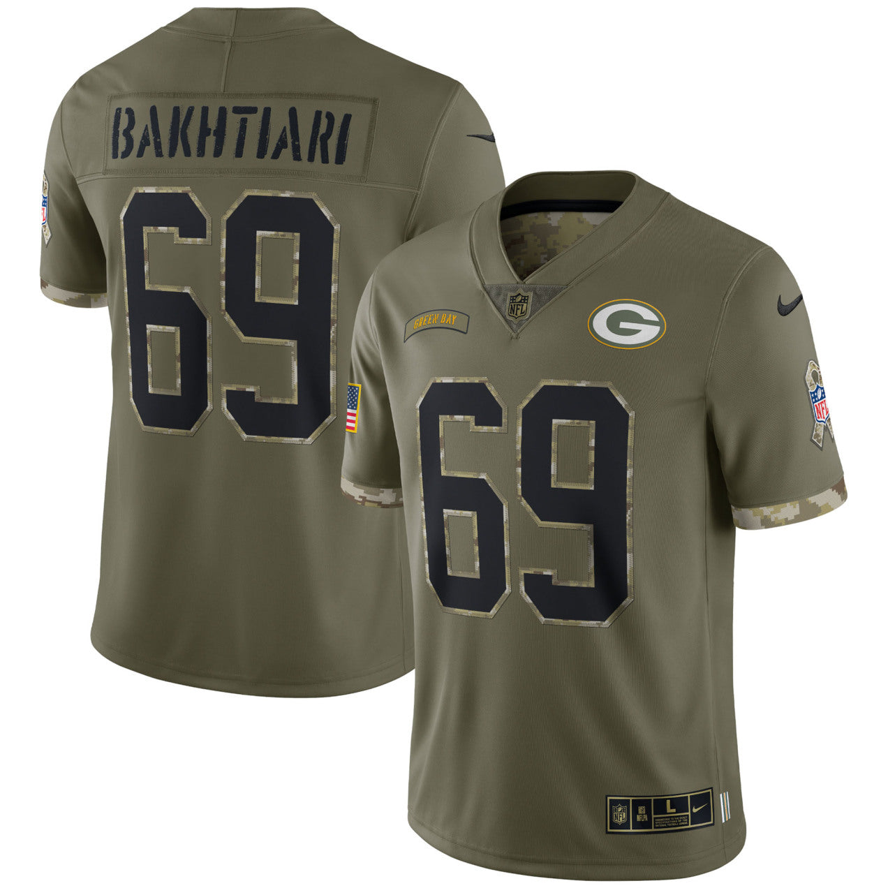 David Bakhtiari Green Bay Packers 2022 Salute To Service Limited Jersey - Olive - Sportcify High Quality American Football Jerseys | NFL Jerseys