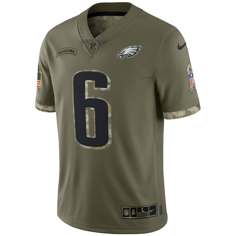 DeVonta Smith Olive Philadelphia Eagles 2022 Salute To Service Limited Jersey - Sportcify High Quality American Football Jerseys | NFL Jerseys
