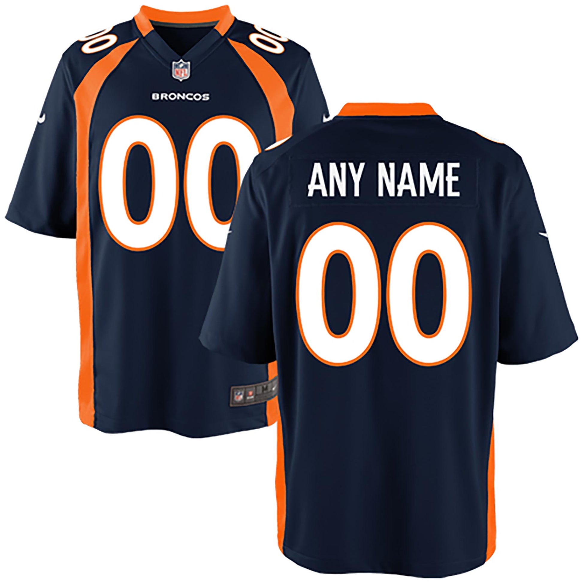 Denver Broncos Mile High Collection Navy Custom Game Jersey - Sportcify High Quality American Football Jerseys | NFL Jerseys