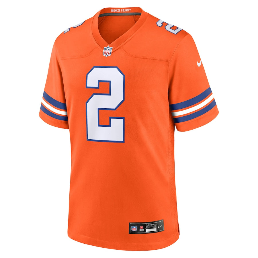 Denver Broncos Patrick Surtain II Orange Mile High Collection 1977 Throwback Player Game Jersey - Sportcify High Quality American Football Jerseys | NFL Jerseys