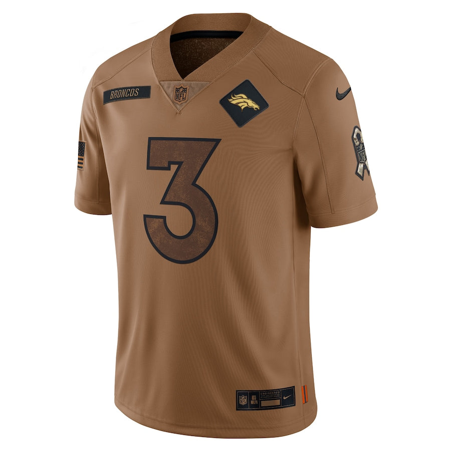 Denver Broncos Russell Wilson Brown 2023 Salute To Service Limited Jersey - Sportcify High Quality American Football Jerseys | NFL Jerseys