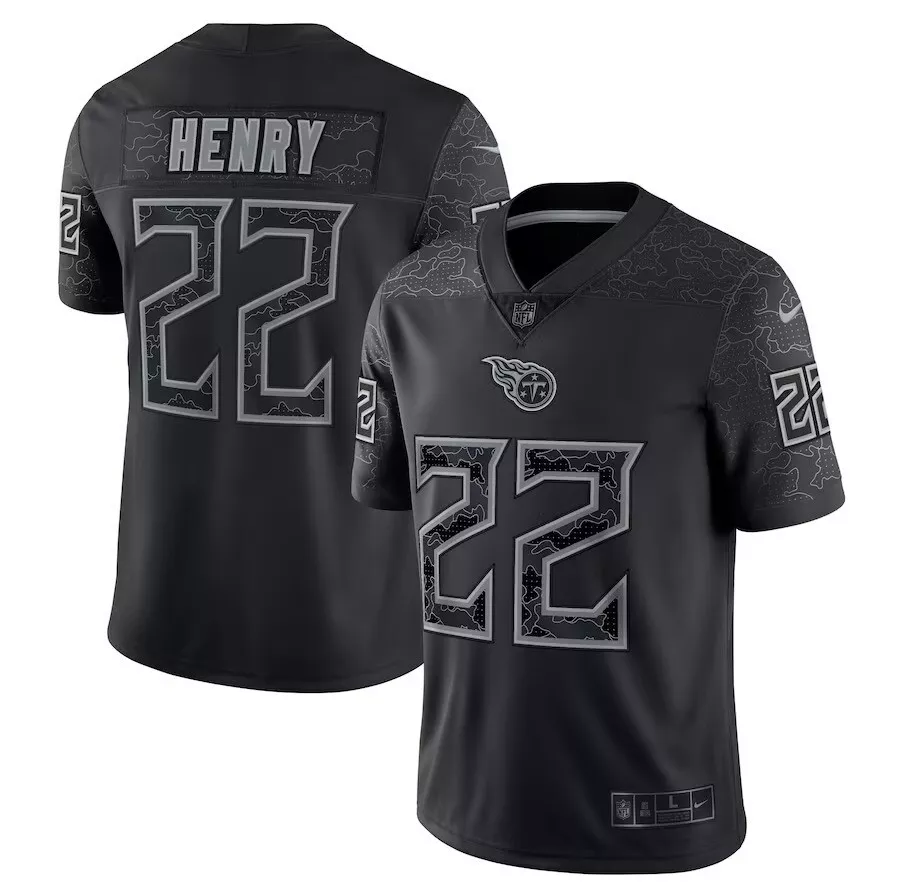 Derrick Henry Tennessee Titans RFLCTV Limited Jersey - Black - Sportcify High Quality American Football Jerseys | NFL Jerseys