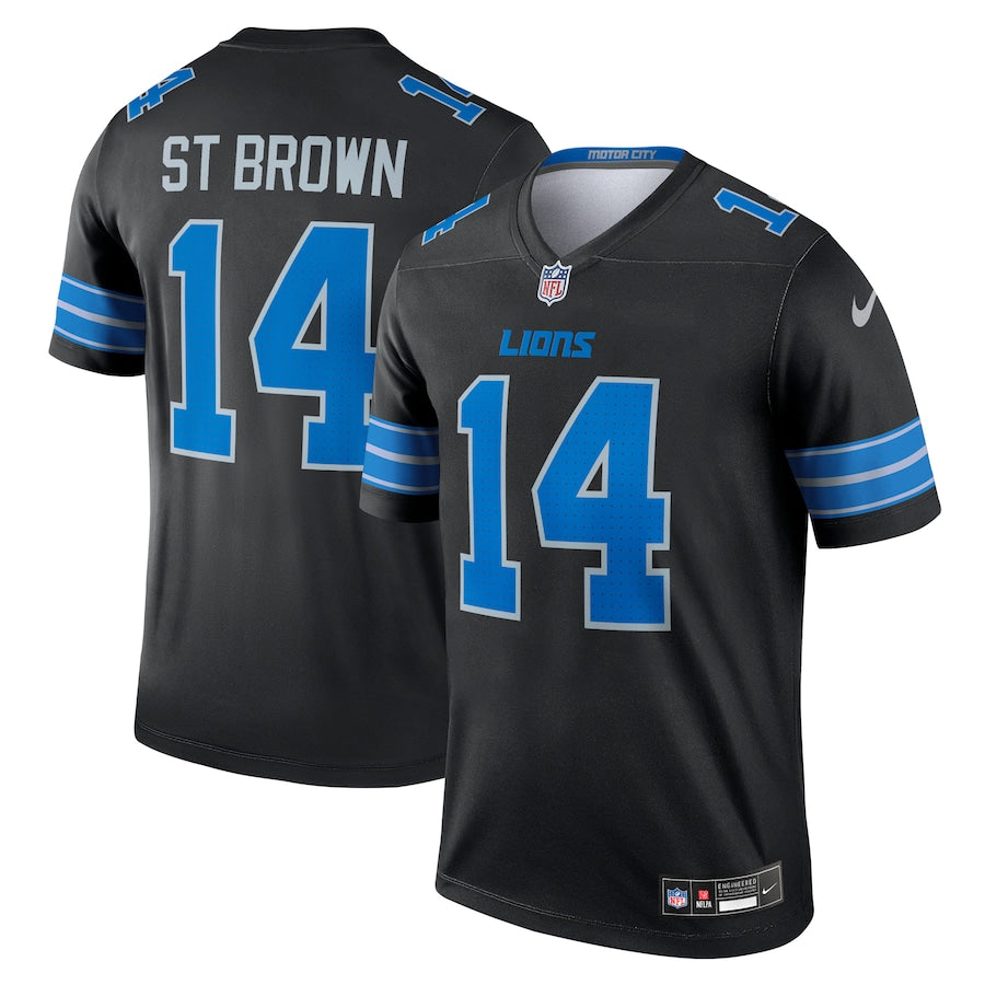 Detroit Lions Amon-Ra St. Brown Black Legend Jersey - Sportcify High Quality American Football Jerseys | NFL Jerseys