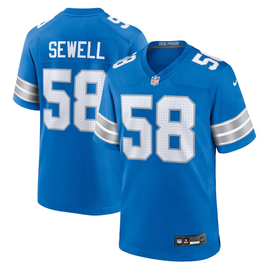 Detroit Lions Penei Sewell Blue Game Jersey - Sportcify High Quality American Football Jerseys | NFL Jerseys