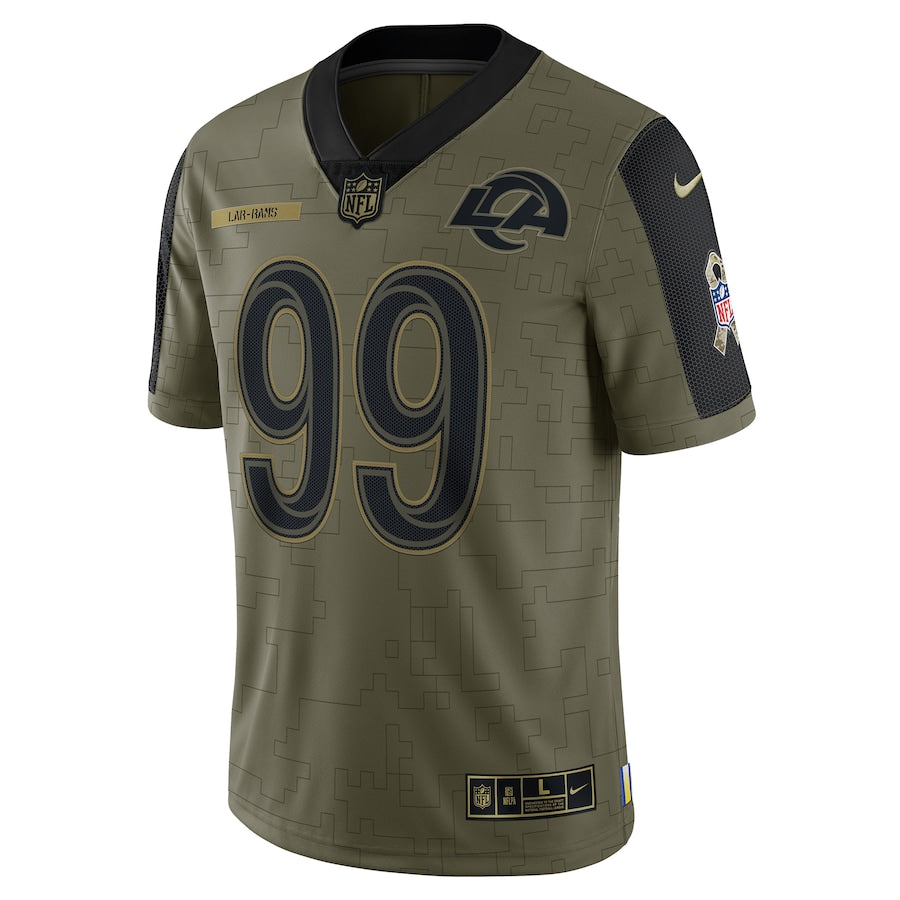 Donald Olive Los Angeles Rams Salute To Service 2021 Limited Player Jersey