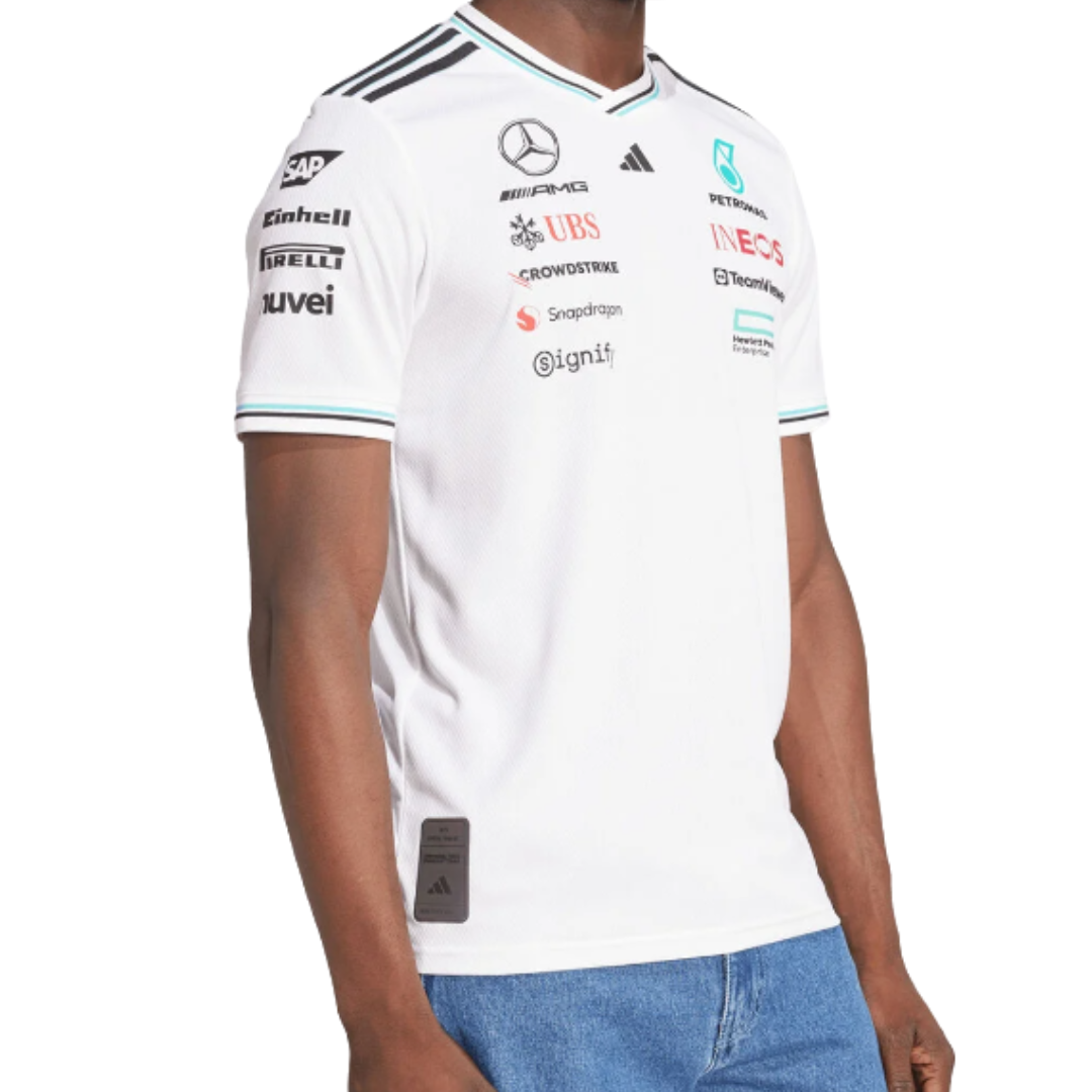 Driver Jersey Mercedes-AMG Petronas Formula One Team T-shirt 2025 - White