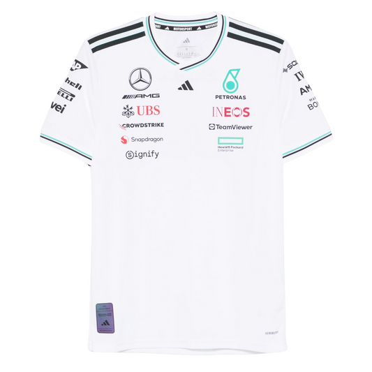 Driver Jersey Mercedes-AMG Petronas Formula One Team T-shirt 2025 - White