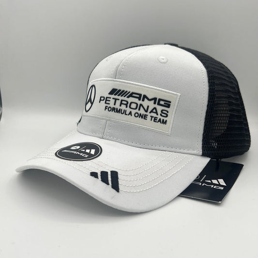 Mercedes F1 Logo AMG 2025 WHITE Team Trucker Cap | Racing Cap | Sportcify |
