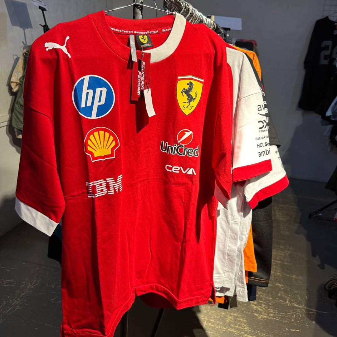 Ferrari 2025 Drivers (Cotton Version) T-Shirt - Red/White