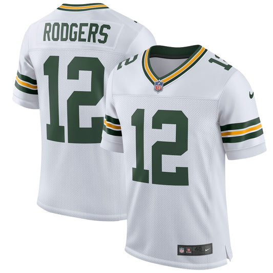 Green Bay Packers Aaron Rodgers White Classic Elite Player Jersey - Sportcify High Quality American Football Jerseys | NFL Jerseys