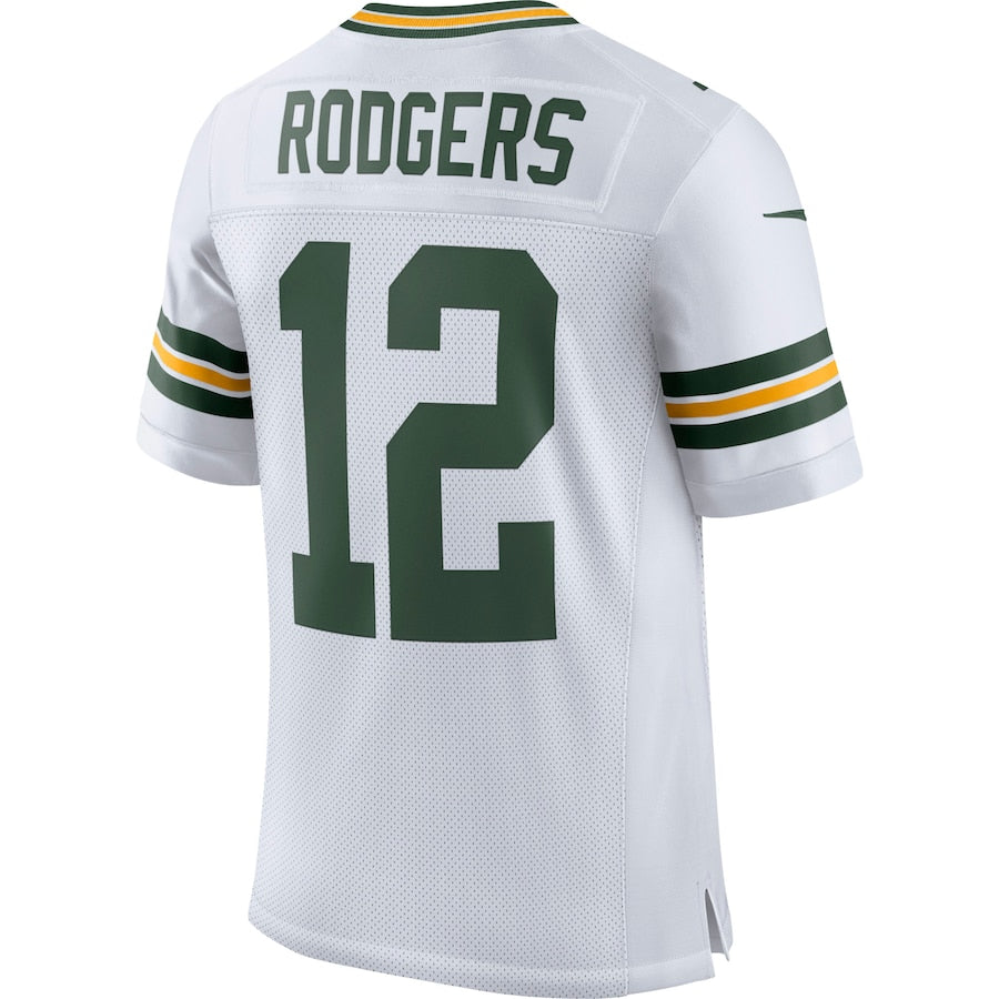 Green Bay Packers Aaron Rodgers White Classic Elite Player Jersey - Sportcify High Quality American Football Jerseys | NFL Jerseys