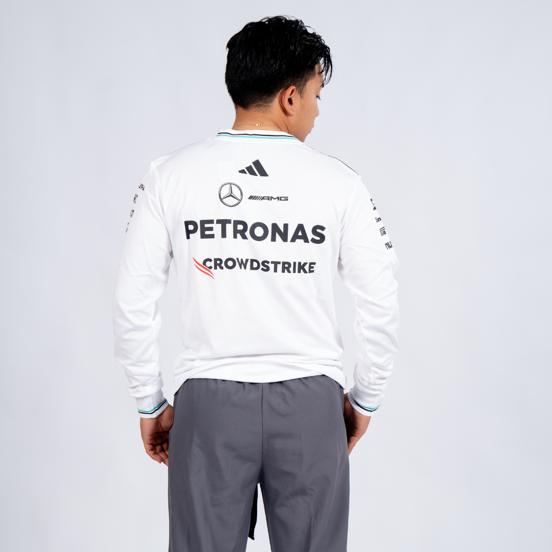 Driver Jersey Mercedes-AMG Petronas Formula One Team Long Sleeve T-shirt 2025 - White