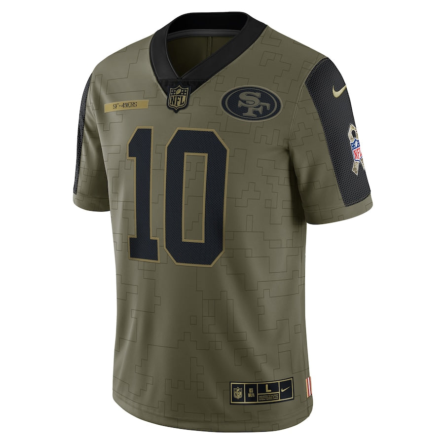 Jimmy Garoppolo Olive San Francisco 49ers Salute To Service 2021 Limited Player Jersey