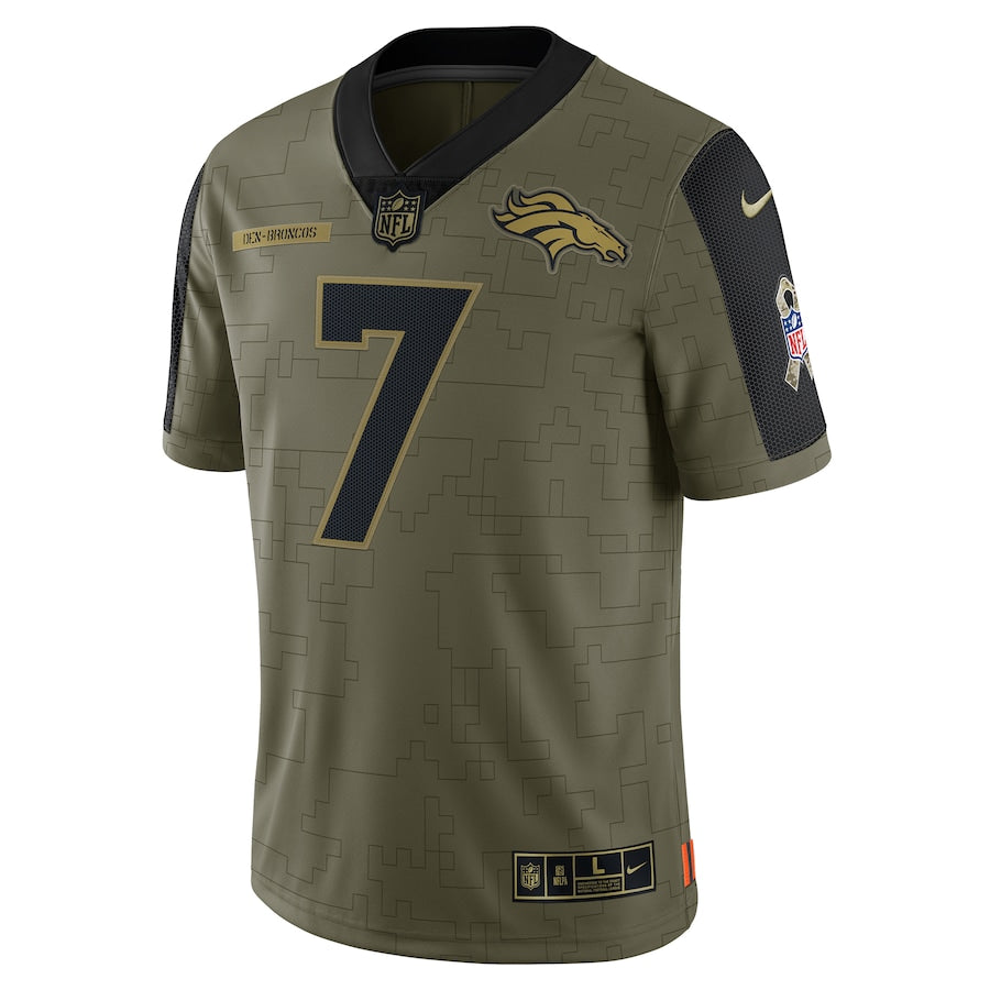 John Elway Olive Denver Broncos 2021 Salute To Service - Limited Player Jersey