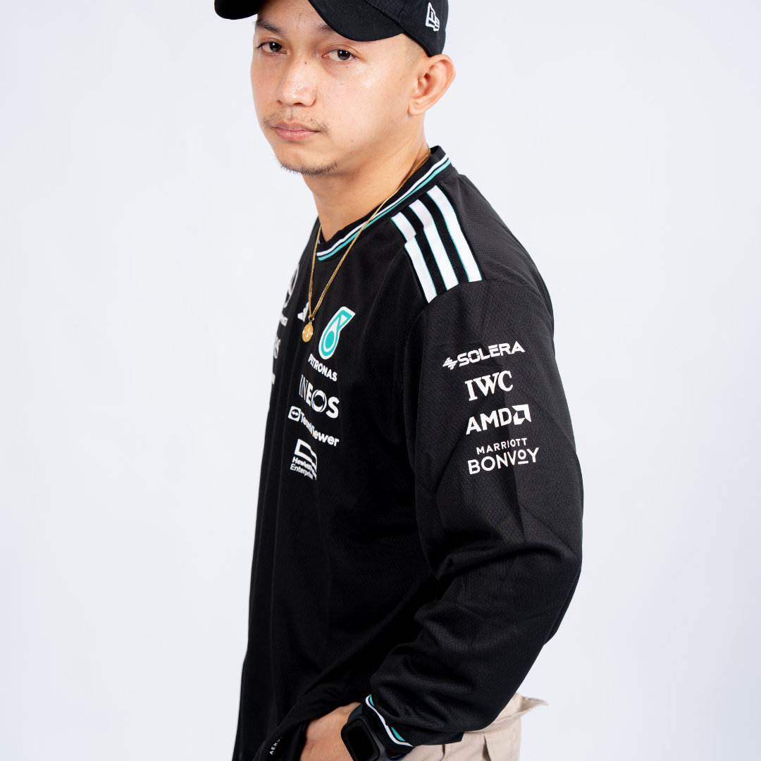 Driver Jersey Mercedes-AMG Petronas Formula One Team Long Sleeve T-shirt 2025 - Black
