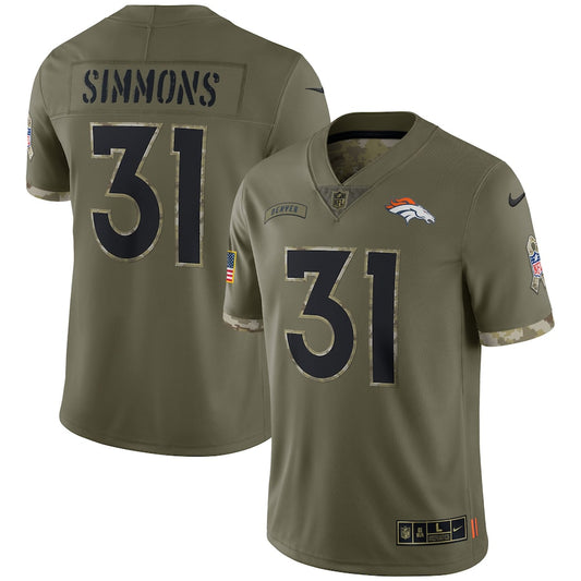 Justin Simmons Olive Denver Broncos 2022 Salute To Service Limited Jersey - Sportcify High Quality American Football Jerseys | NFL Jerseys