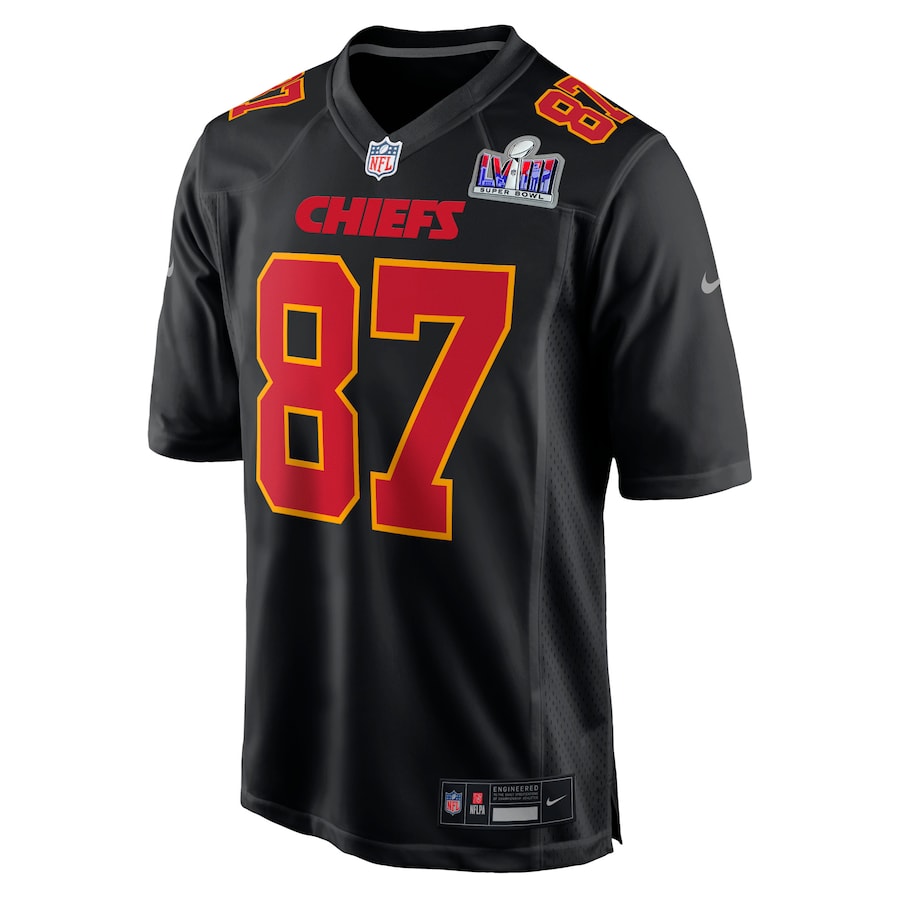 Kansas City Chiefs Travis Kelce Black Carbon Fashion Game Player Jersey - Sportcify High Quality American Football Jerseys | NFL Jerseys