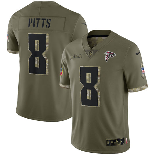 Kyle Pitts Olive Atlanta Falcons 2022 Salute To Service Limited Jersey - Sportcify High Quality American Football Jerseys | NFL Jerseys