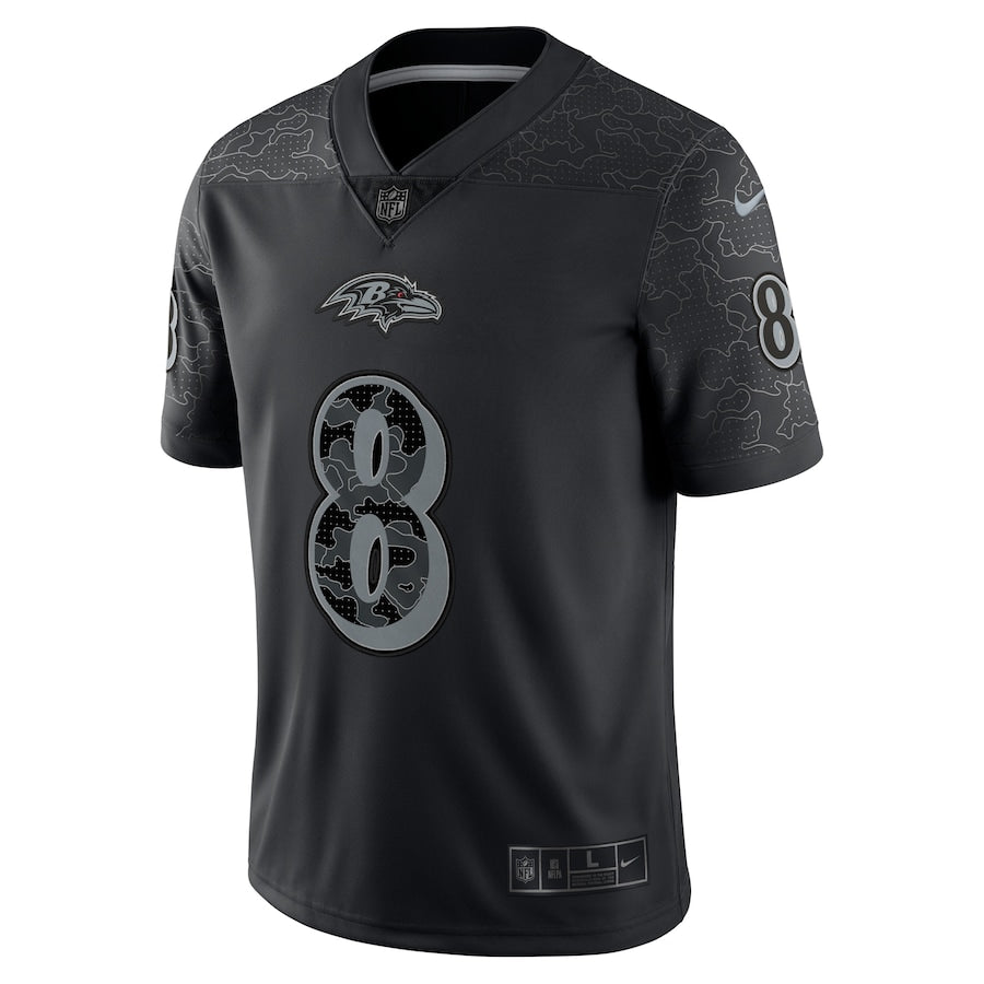 Lamar Jackson Black Baltimore Ravens RFLCTV - Limited Jersey - Sportcify High Quality American Football Jerseys | NFL Jerseys