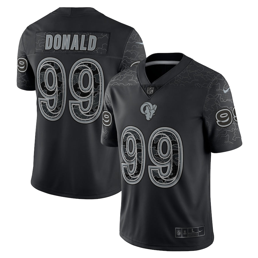 Los Angeles Rams Aaron Donald Black RFLCTV Limited Jersey - Sportcify High Quality American Football Jerseys | NFL Jerseys