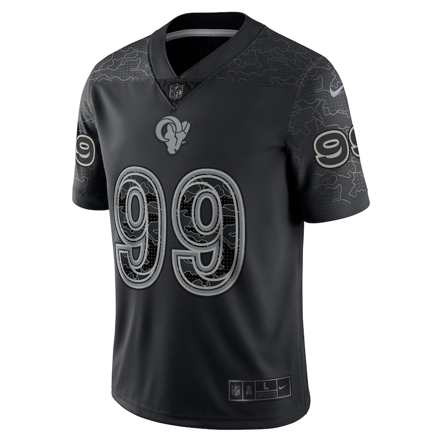 Los Angeles Rams Aaron Donald Black RFLCTV Limited Jersey - Sportcify High Quality American Football Jerseys | NFL Jerseys