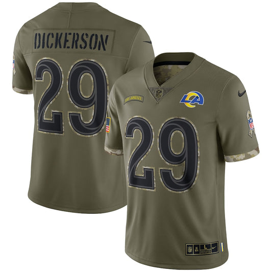 Los Angeles Rams Eric Dickerson Olive Salute To Service Retired Player Limited Jersey - Sportcify High Quality American Football Jerseys | NFL Jerseys